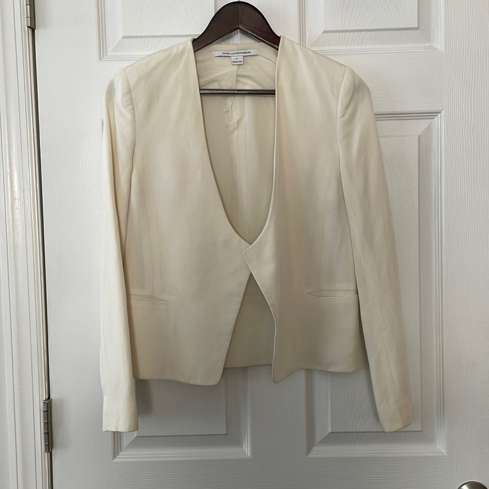 DVF linen blazer